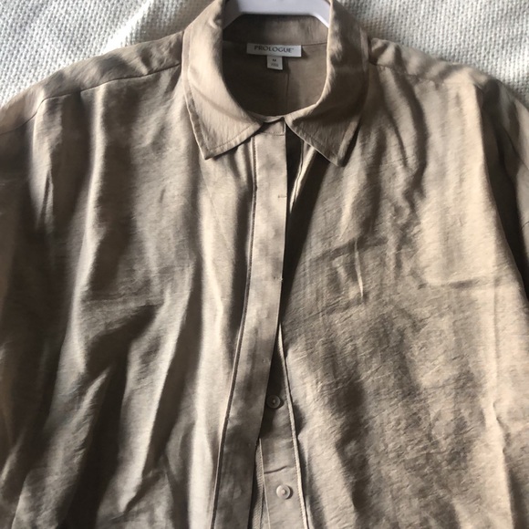 Tan oversized linen button down shirt from Target brand - Prologue, size medium - Picture 5 of 6